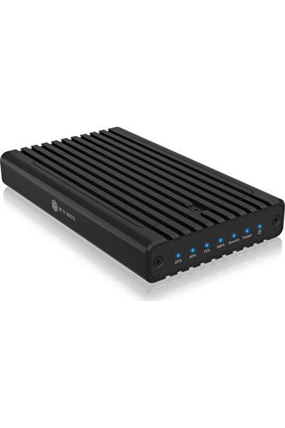 ICY BOX Carcasă pentru două SSD-uri NVMe - cu funcție de clonare