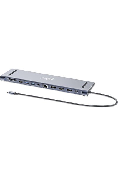 MANHATTAN Adaptor AV Stație de andocare 12-în-1 4K 1xHDMI 2xDP 3xUSB-A