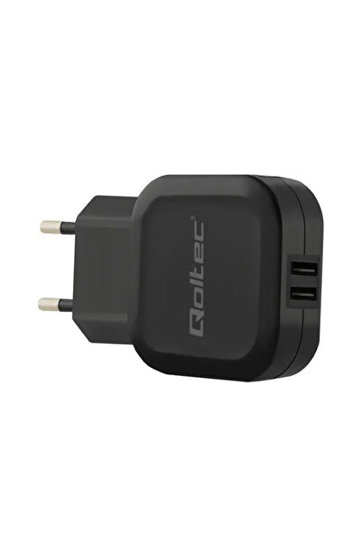 Qoltec 50185 Încărcător de rețea pentru baterii 12W 5V 2.4A 2xUSB