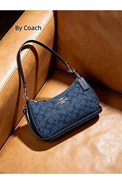 By Coach Shoulder Bag for Women Denim Blue Crossbody bag Handbag Messager Bag
