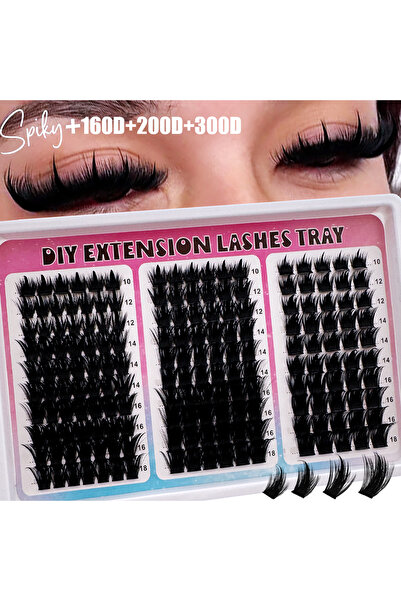 Choice1 رموش صناعية كثيفة MIX 0.07mm D ZH34jia160D200D300D 300D-60D بتصميم شع...