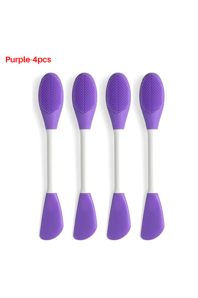 choice2 فرشاة قناع الوجه السيليكونية باللون الأرجواني - 4 قطع (8/4/2 قطعة) فر...