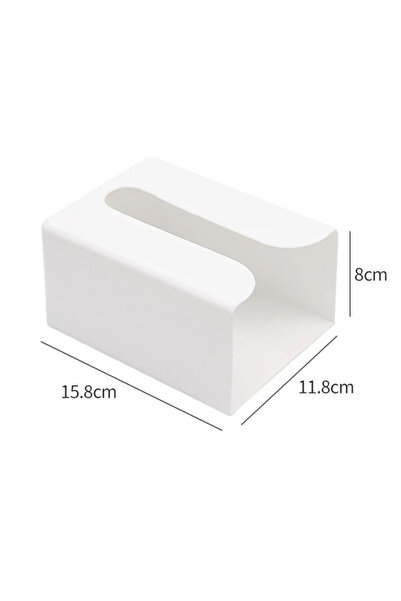 Choice White Wall-mounted Tissue Box Napkin Holders Self-adhesive Paper Towel...