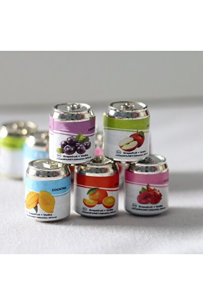 Choice 5pcs mix Dollhouse Mini Fruit Bubble Wine Can Miniature Food Play Scen...