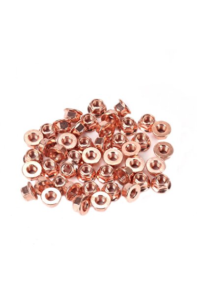 Choice 50pcs 10/50pcs M8 Copper Flashed Exhaust Manifold Nuts For Automotive ...