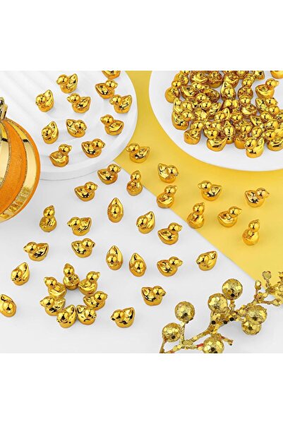 Choice 20pcs 10/20PCS Mini Golden Duck Figurines Gold Animal Decor For Birthd...