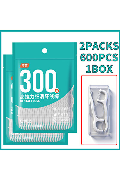 Choice1 600pcs and 1Box 600PCS Dental Floss Picks Interdental Brush Toothpick...