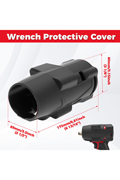 Choice black M18 FUEL 18V High Torque Impact Wrench Protective Boot 1/2" Fric...