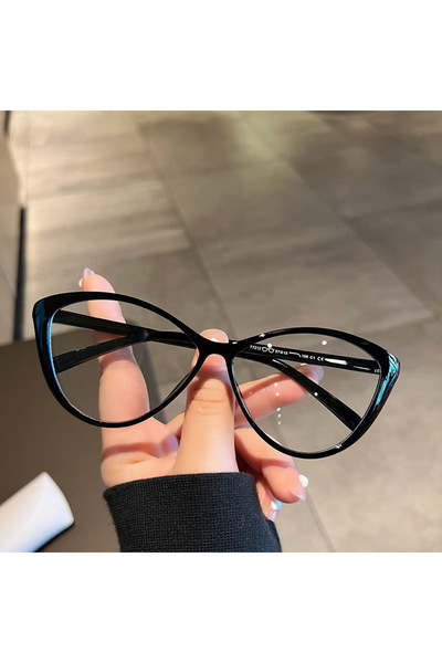 Choice4 Black Cat Eye Anti Radiation Glasses For Women/Men Replaceable Lens
