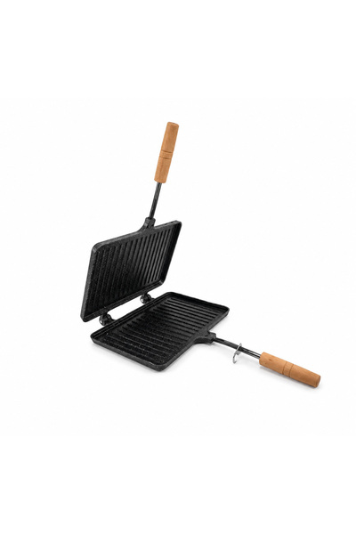 MADFOX GrillPress Granit Döküm Çift Taraflı Tost & Izgara Tavası