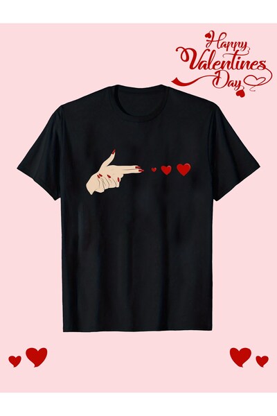yiou trendy clothing تي شيرت أسود عصري بياقة دائرية للاستخدام اليومي