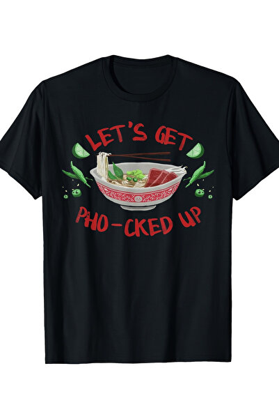 yiou trendy clothing Men's "Let's Get Pho-Cked Up" Fun Graphic T-shirt