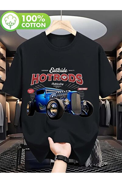 bolivia's تي شيرت EASTSIDE HOTRODS للرجال والنساء 100% قطن - تي شيرت بتصميم س...