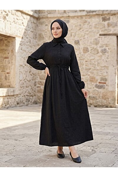 Naknaku Tunnel Waist Dress-Black