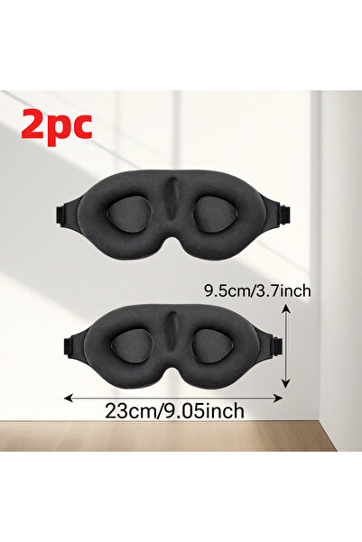 choice2 black eye mask-2pc Side sleeping eye mask, men's and women's blackout...