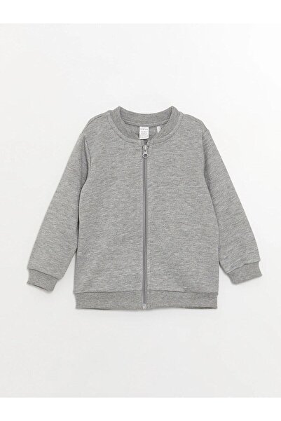 LC Waikiki LCW baby Kolej Yaka Uzun Kollu Basic Erkek Bebek Fermuarlı Sweatshirt