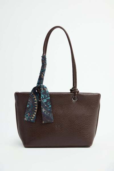 PAULMARK Women's Classic Shoulder Bag with Scarf Detail