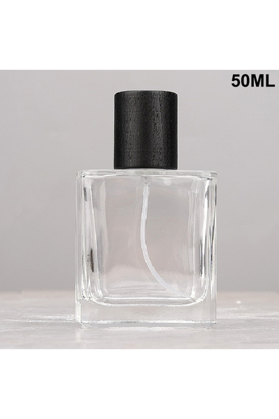 Choice5 Black 50ml 15/30/50ml Transparent Thick Glass Perfume Spray Bottle wi...