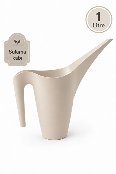 Arkhelais Sulama Kabı Uzun Ağızlı 1 Litre Krem Çiçek Saksı Bitki Sulama Kabı ...