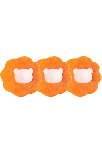 Choice4 Orange-3PCS Home Laundry Removes Lint Clothes Ball Catch Pet Hair Rem...