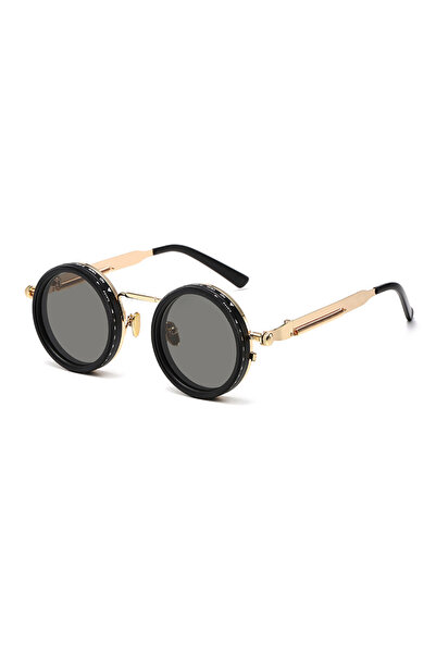Choice gold black Polarized Round Sunglasses Men ND9 Adjustable Dimming Sun G...