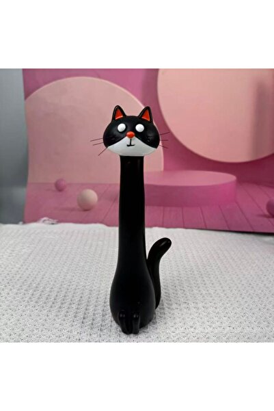Choice5 black 1 Piece of Cat-Shaped Resin Vase, Cute Long-Necked Cat Flower A...