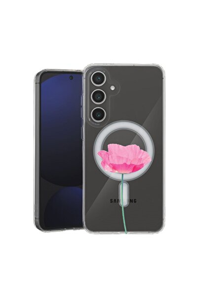 bestcase Husă pentru Samsung Galaxy A56 cu Design Trandafir - Roz Pastel, TPU...