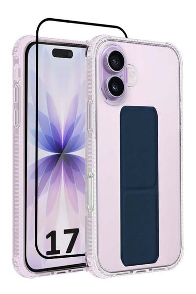 CATANES 2 Packs Finger Grip Clear Case Cover for iPhone 17 - Kickstand Car Ma...