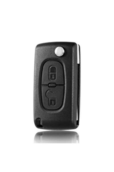 Aftermarket Корпус за ключ за запалване с 2 бутона за Пежо 407 без слот за ба...