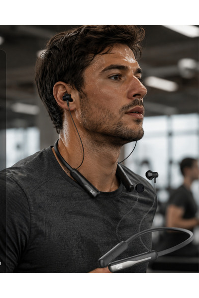 Boyun Askılı Bluetooth Kulaklık Extra Bass ve Ses Değiştirme Modlu -