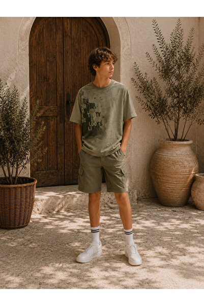 Orca Kids Fashion 9-14 كارينوس إيفر نوندر تي شيرت كاكي