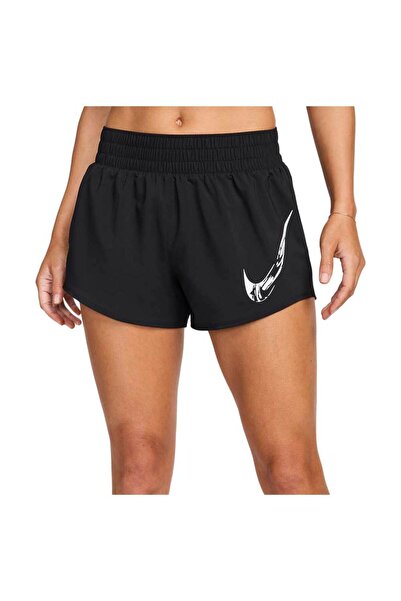 Nike Women's One Dri-FIT Mid-Rise Brief-Lined Graphic Shorts L