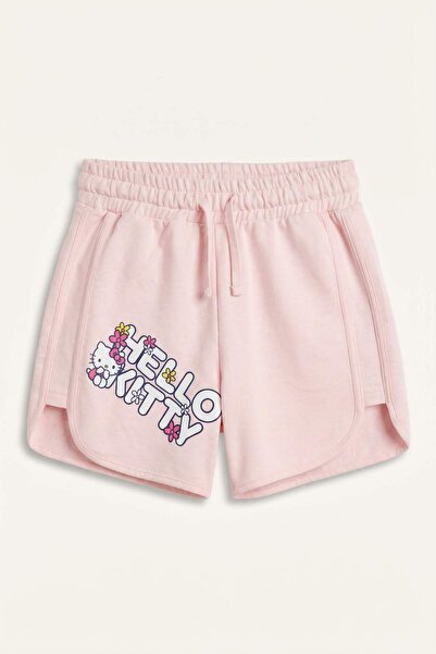 DeFacto Hello Kitty Lastikli Bel Pembe Şort Kız Çocuk H4101A826HS