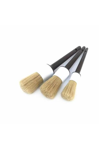 Choice Balck-3pcs 3PCS Car Exterior Interior Detail Brush Boar Hair Bristle B...