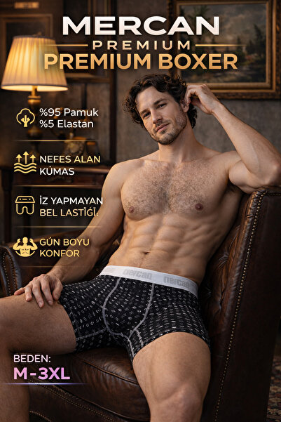 Mercan 6-Pack Magnet Patterned Cotton Boxers - Feel the Strength, Comfortable...