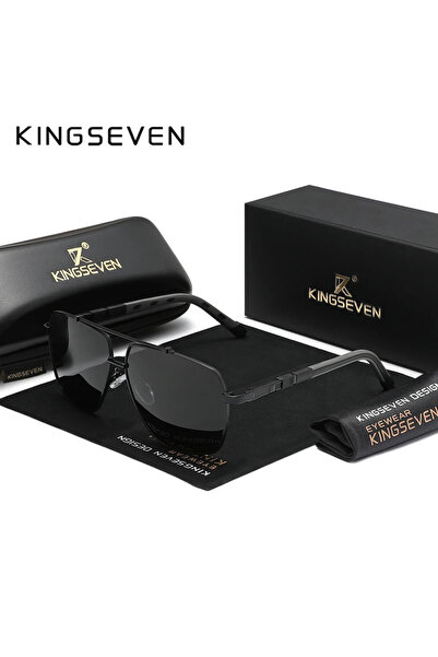 Choice1 Black Gray KINGSEVEN New Luxury Sunglasses Men UV400 Square Large Fra...