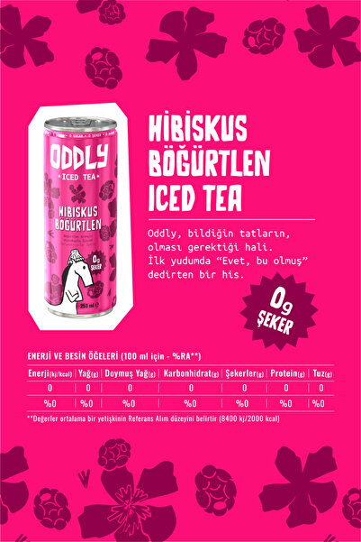 ODDLY Tanışma Paketi 6’lı 2 Şeftali & Rooibos + 2 Hibiskus & Böğürtlen + 2 Bergamot & Limon