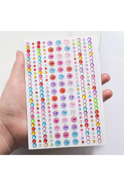 Choice5 NK-LT-121 1pc 3D Colorful Star/Flower Face Diamond Sticker Bling Rhin...