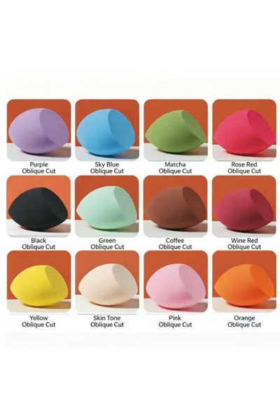 Choice1 Style3-12pcs 12piece makeup sponge set, suitable for liquid BB cream ...