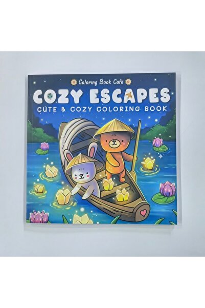 Choice كتاب تلوين Cozy Escapes لطيف ومريح لتخفيف التوتر، كتاب رسم فني، هدية م...