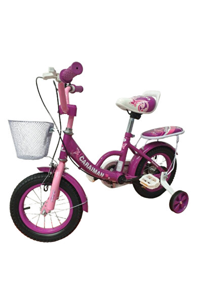 CARAIMAN Caraiman Bicycle, 14G, 14 inch, Training Wheels, Age 3-5 years, Purple