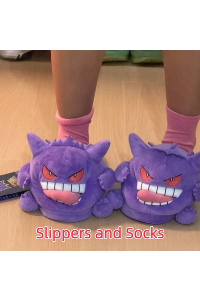 choice2 Bandai 36-39 a pair of slippers 2026 New Kawaii PKM Ghost-Type Gengar...