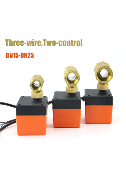 choice2 3/4" AC220V 3 Wire - 2 Point 1/2" 3/4" 1" Brass 2-way Motorized Ball ...