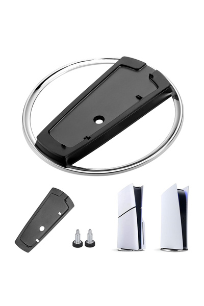 Choice حامل عمودي أسود لجهاز PS5 Pro/Slim، قاعدة من سبائك الألومنيوم مع برغي،...