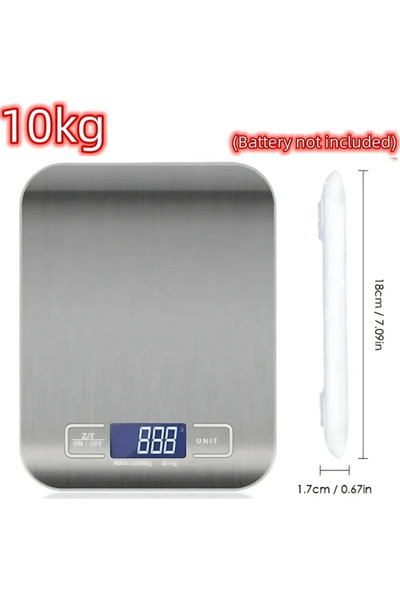 Choice1 White 10kg 1g 5/1kg Household Kitchen Diet Scales Measuring Tool Slim...