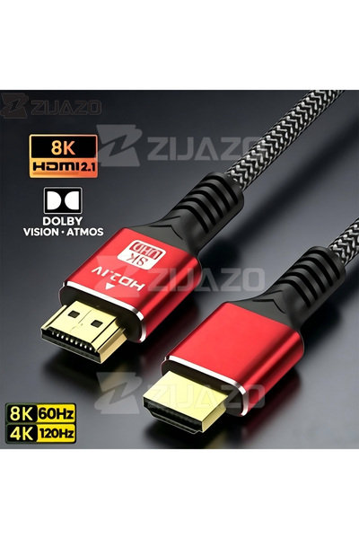 Choice كابل ZIJAZO HDMI 2.1 أسود بطول 1 متر، يدعم 8K@60Hz و48Gbps، مع تقنيات ...