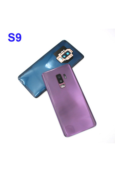 Choice7 غطاء خلفي زجاجي أرجواني لهاتف S9 G960/S9+ Plus G965F، غطاء البطارية، ...