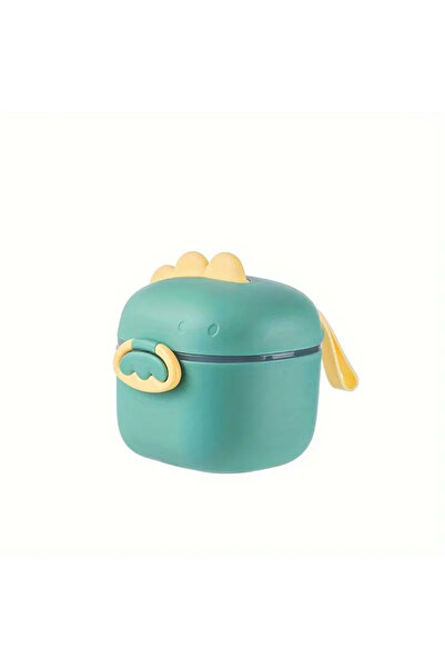 choice2 green 400ML Milk powder dispenser with spoon, dinosaur formula milk p...