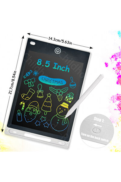 choice2 لوح كتابة إلكتروني أبيض مقاس 8.5 بوصة، شاشة LCD، لوحة رسم، لوحة كتابة...