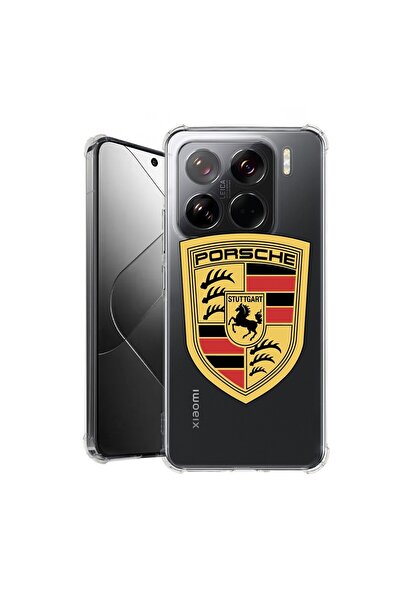bestcase Калъф за Xiaomi 15 Pro, Удароустойчив 1.5ММ, Porsche, Защита на каме...
